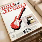 Singer D-Dire S-Straits Rock Band Poster Waterproof HD Art Wall Decal Self-Adhesive Print. Aesthetic Home Room Decor for Living