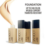 LOOKAVE Liquid Foundation Long Lasting Full Coverage Matte Cream CC Foundation Makeup Concealer Natural Liquid Base Moisturizing
