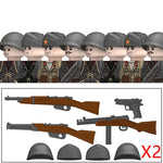 Military WW2 German Navy Armored Troops Building Blocks US 101st Britain Soviet Union Soldiers Infantry Weapons Bricks Toys Kids