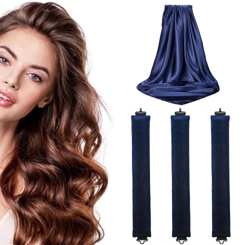 Heatless Hair Curler 27cm Sleep-friendly Heatless Curling Wand 3.5 Diameter Large Wave Curling Wand