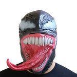 New Superhero Venom 3 Long Tongue Mask Cosplay Latex Masks Horror Party Helmet Props Supplies Novelty Masks Christmas Halloween