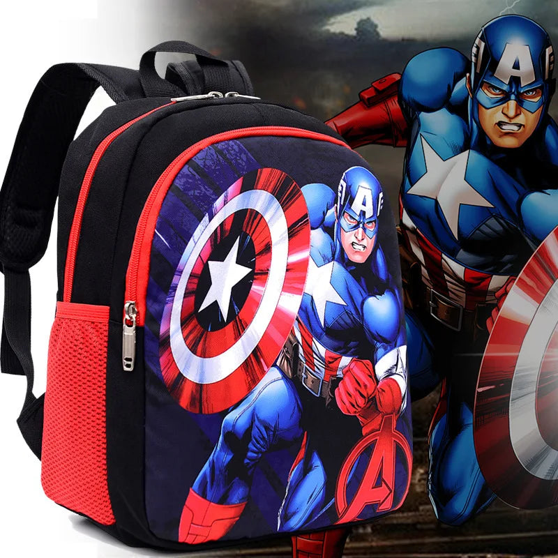Disney Marvel Series Backpack Boy's Primary School Schoolbag Double-layer Cartoon Spider-Man Backpack For Boys Gift