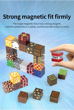 10-300pcs Magnetic Blocks Game Mine Magnet World Toys For Boys Girls STEM Montessori Sensory Cubes Game Toys Gift