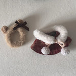 17cm Labubu doll Clothes Macaron Sitting Party Christmas Checkered Plush Cloak Clothes labubu V2 clothes Christmas costumes