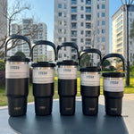 Tyeso 600/750/900ML Car Coffee Cup Thermo Bottle with Straw Portable Sport Insulated Vacuum Flask Travel Thermal Water Bottle