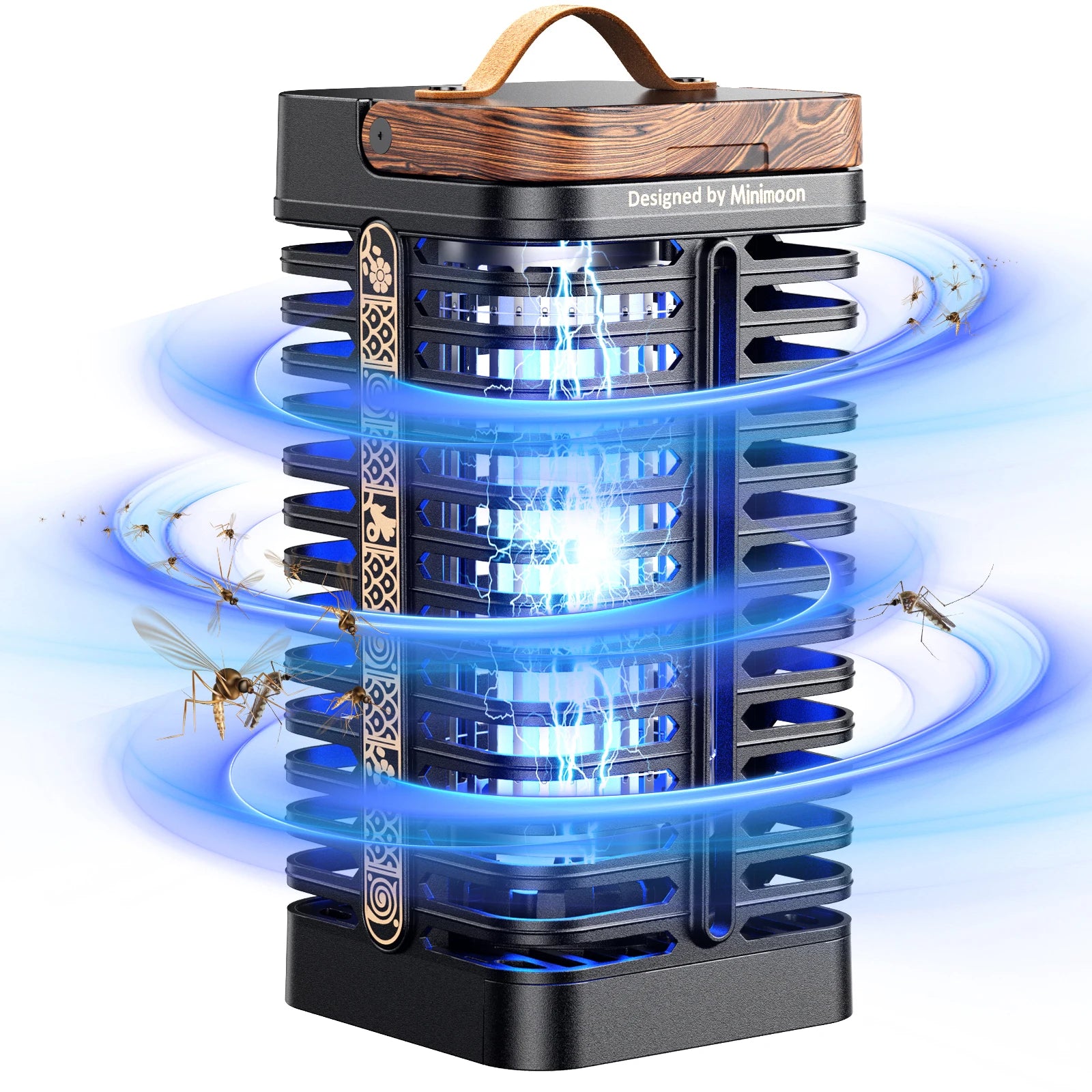 High Effective Bug Zapper Outdoor Mosquito Zapper with Dual LED Light, 4200V Fly Zapper, 15W Electric Fly Trap, IPX4 Insect Trap