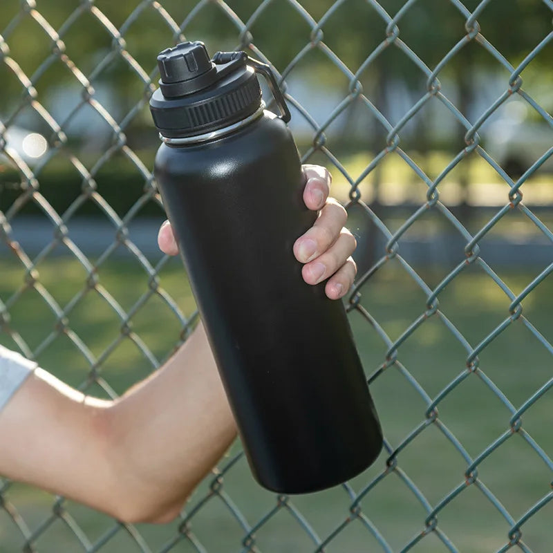 1000ML Stainless Steel Thermos Bottle Large Capacity Thermal Water Bottle Insulated Cup Double Wall Vacuum Flasks Travel Outdoor