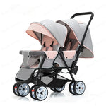 EU STOCK Twin strollers Double kids two seats strollers foldable carriage wholesale baby stroller Front and rear seats