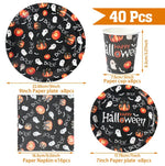 Halloween Disposable Tableware Pumpkin Ghost Boo Paper Plates Cups Napkins Kids Favor Happy Halloween Decoration Trick or Treat