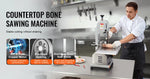SucceBuy Commercial Electric Meat Bandsaw 650W 1800W Stainless Steel Countertop Bone Sawing Machine Frozen Fish Cutter for Pork