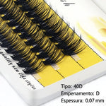 20/30/40D Cluster Eyelashes Natural Eyelash extension Indiviual bunches 1 box/60 bundle makeup Tools Soft box Lashes wholesale