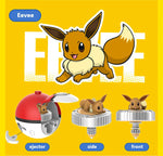 Pokemon Figures Beyblade Top Gyroscope Toys Pikachu Charmander Squirtle Mewtwo Eevee PVC Models Pokeball Gift For Kids
