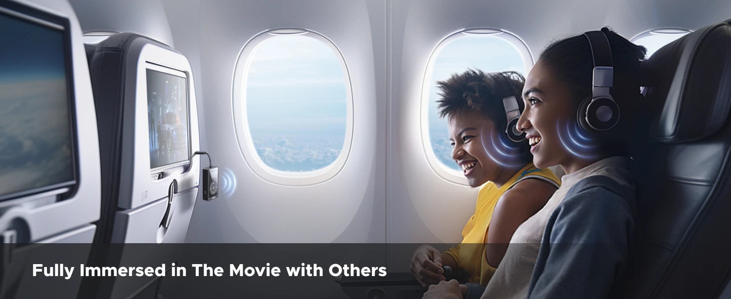 UGREEN aptX HD Airplane Bluetooth 5.3 Receiver Transmitter for All Headphones Wireless Audio Aux Bluetooth Adapter for TV Flying