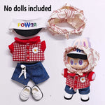 For Labubu Selects 15cm / 17cm Red GD Clothes, Jeans Set, Labubu Universal Clothing