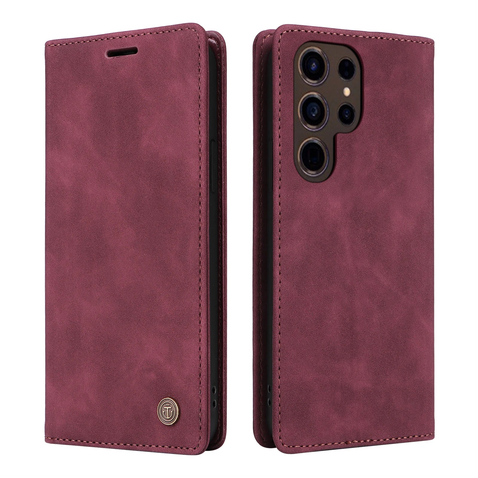 Ultrathin Leather Flip Case For Samsung Galaxy S25 S24 S23 FE S22 Ultra S21 S20 Plus S10 Note 20 5G Business Wallet Phone Cover