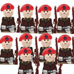 MOC WW2 Military War Weapon Soldier Accessories Building Blocks Roadblock Motorcycle Weapon case container Weapon Bag Brick Toy