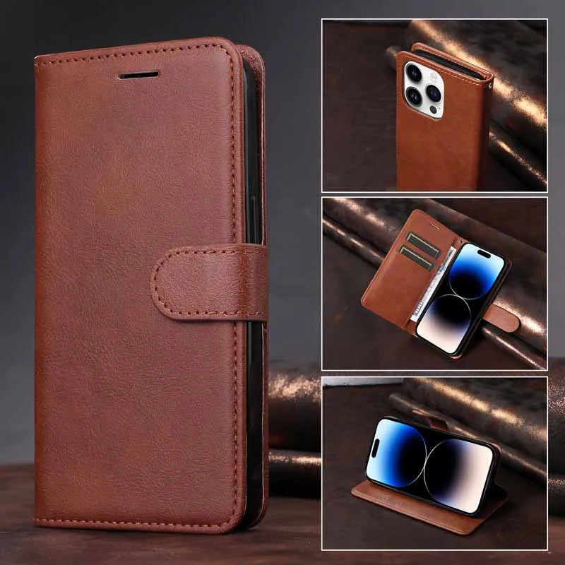 Leather Case For Samsung Galaxy A3 A5 A7 A6 Plus A8 A9 J2 Pro J3 J4 Prime J6 J5 J7 J8 2018 2016 2017 Flip Wallet Phone Cover