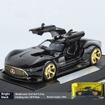 1:32 Batmobile Vision GT AMG Super Concept Car Diecast Metal Alloy Model Car Pull Back Sound And Light Bat Custom Edition Friend