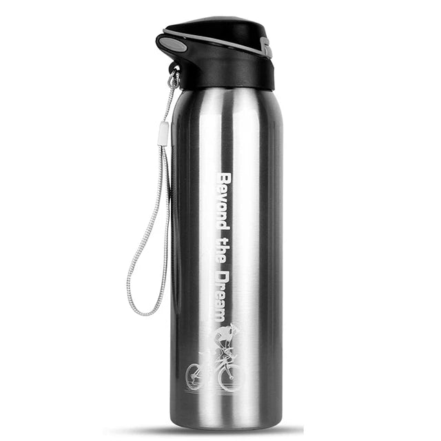 500ML Outdoor Sport Bicycle Water Bottle Vacuum Stainless Steel Cycling Water Cup Thermo Drink Mug Travel Cycling Equipment