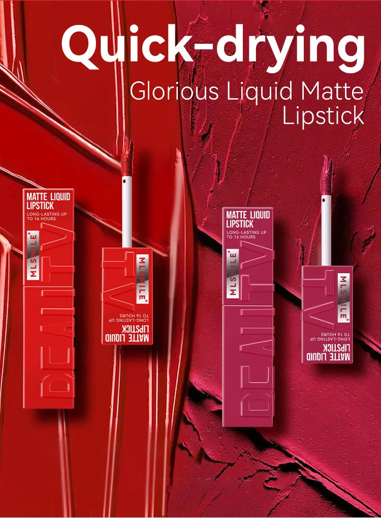 Long Lasting Velvet Matte Lip 6 Colors Gloss Waterproof Non-stick Cup Sexy Nude Red Pink Liquid Lipstick Lips Makeup Cosmetic