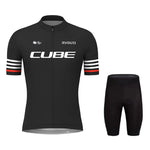 Rvouei Cube Pro Summer Cycling Jersey Set Summer Breathable Bicycle Men's MTB Bike Clothing Maillot Ropa Ciclismo Uniform Suit