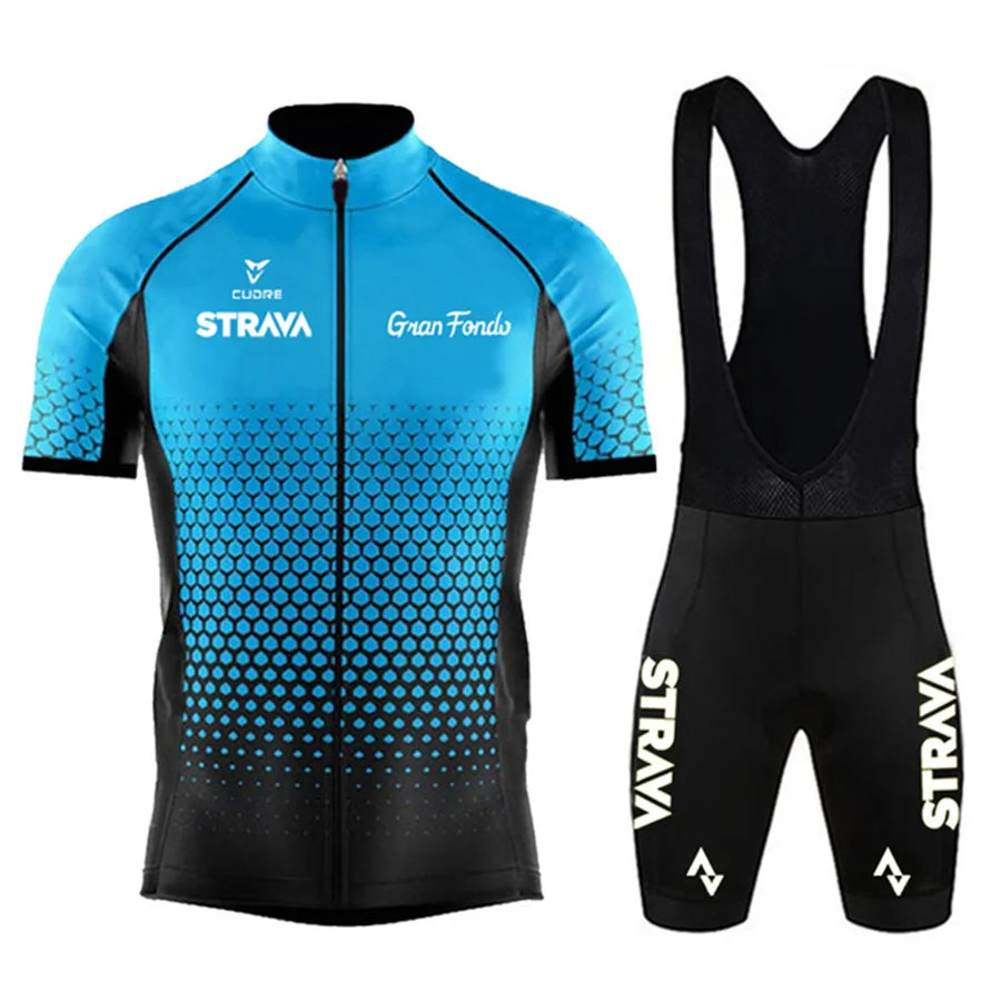 STRAVA Cycling Jersey Set for Men