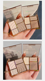 3D Facial Contouring Bronzer Cosmetics Brightening Beige Matte Highlights Palette Four-color Eye Shadow Nose Powder Makeup