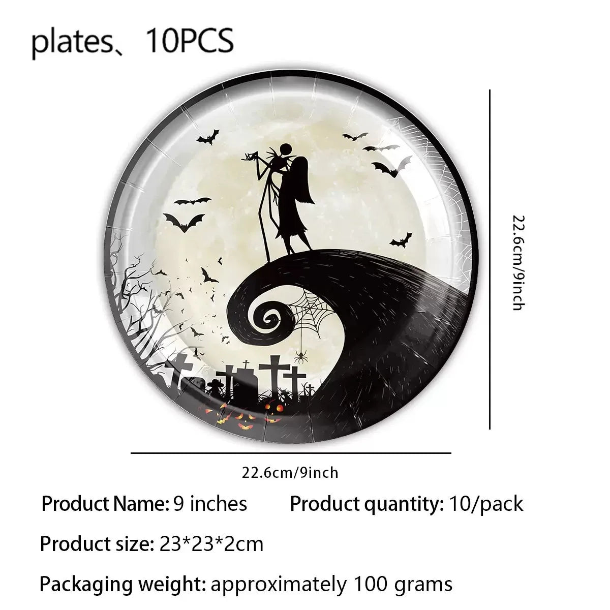 Halloween Tableware Set Horror Themed Disposable Party Tableware Festival Decoration Props Banner Paper Plates Tablecloth Set