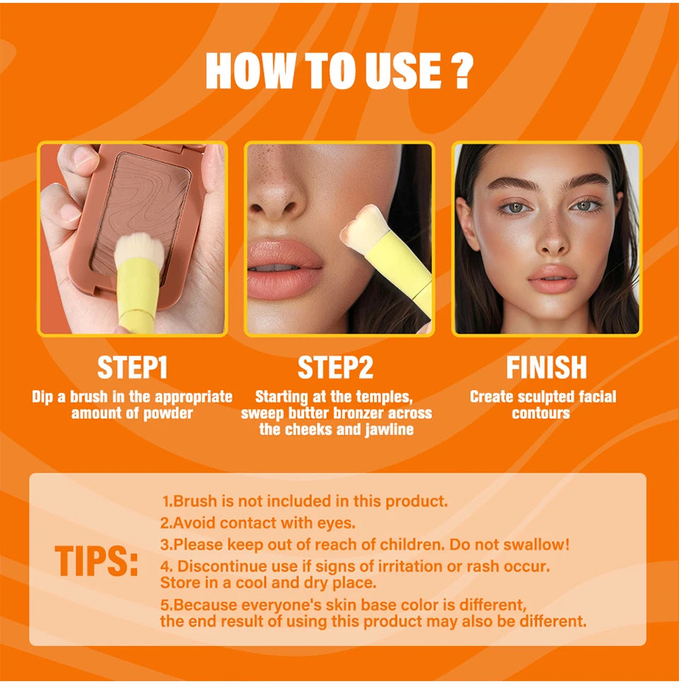 Professional Makeup Powder Blush 12HR Wear Vegan Formula Blusher Makeup Blush in Bar Cosmetics Palette Powder Pink Cream Face