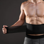 Unisex Adjustable Lower Back Support Waistband Abdomen Trimmer for Weightlifting and Running