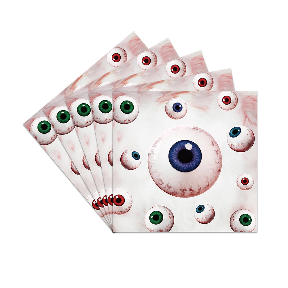 20/40/60/80/100pcs Halloween Theme Party Disposable Napkins Cocktail Napkin Bat Spider Pumpkin Halloween Holiday Decor Tableware