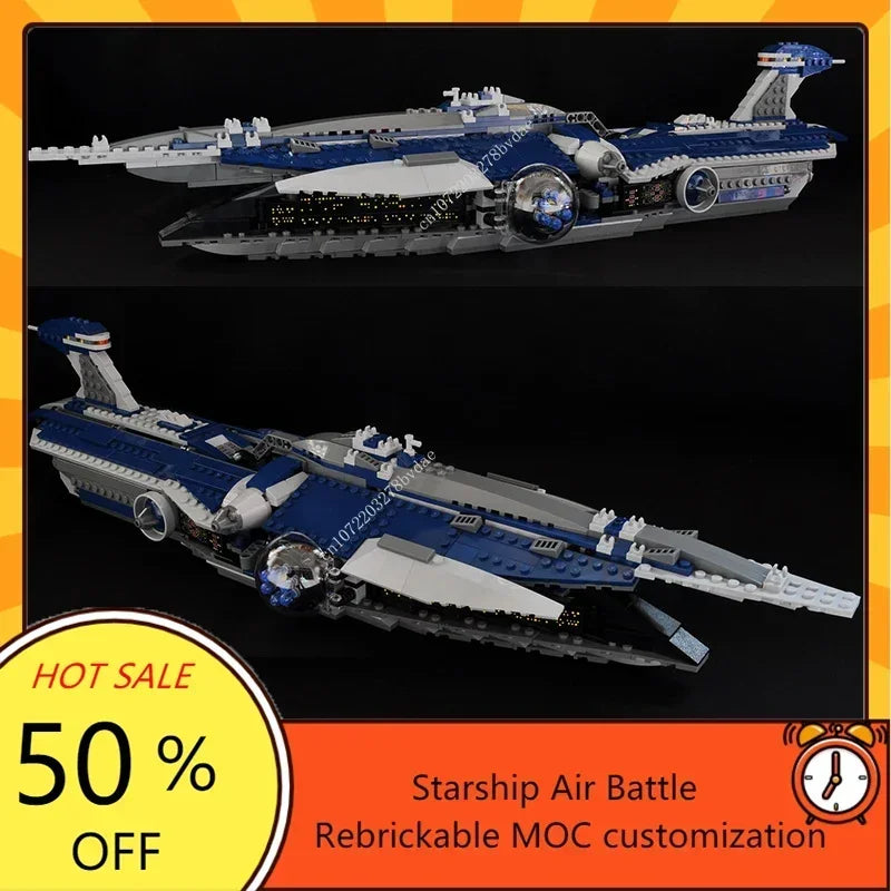 Star Plan MOC-9515 The Malevolence Fighter MOC SpaceShip Battle Model Building Blocks Architecture Education Assembly Model Toys