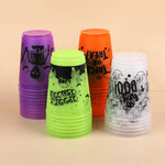 8-24Pcs Halloween Drinking Cups Boo Skull Plastic Juice Cocktail Cup for Halloween Party Home Table Decoration Supplies
