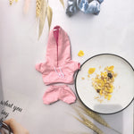 17cm Labubu Doll Black Hoodie Sweatshirt and Pants Set for Doll DIY Outfit Gift