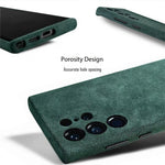 Italian Alcantara Case for Samsung Galaxy S25 S24 Ultra Plus + Magnetic Luxury Leather Cover Magsafe Phone Back Case for S25 S24