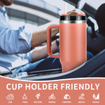 1pcs Watersy 40oz/1200ml Tumbler with Handle and Straw Lid Stainless Steel Keep Cold Vacuum Insulated Portable Car Travel Mug
