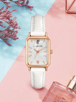 LUCKY FOX Women Watches Fashion Green Square Leather Quartz Watch Luxury Ladies Wristwatch Girlfriend Gift