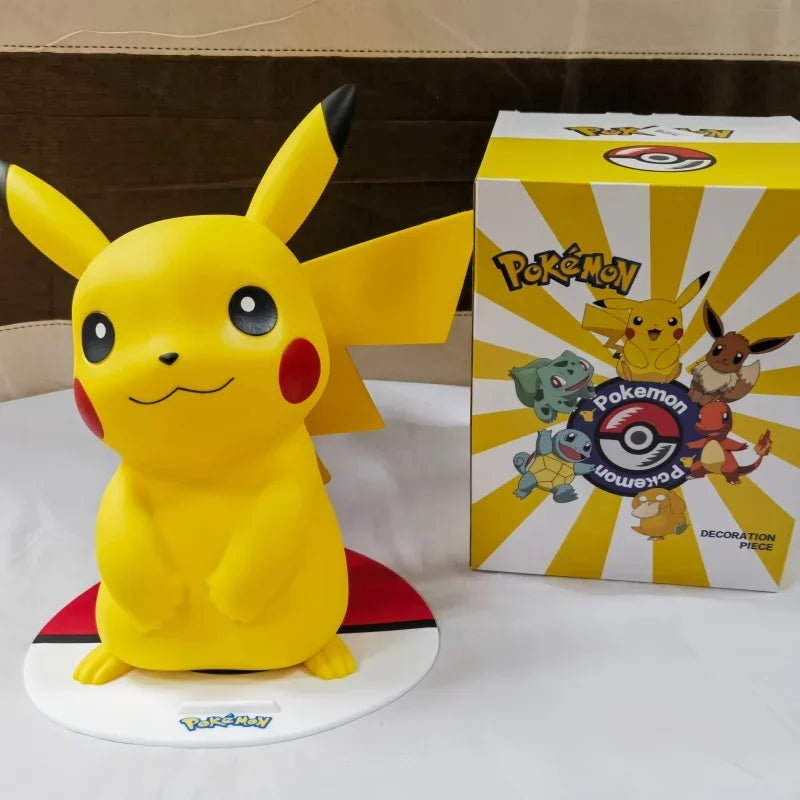 2025 Hot Pokemon Pikachu Doll Model Large Figure Charmander Eevee Porkby Squirtle Ornament Figurine Younth Toys Collects Gifts
