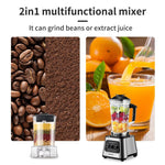 6000W Heavy Duty Commercial Blender Food Processor Stationary Mixer Ice Smoothies for Kitchen High Power Juicer Blender BPA Free
