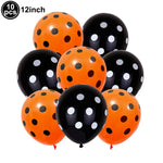 Halloween Pumpkin Tableware Black Orange Halloween Paper Plates Cups Napkins Banner Tablecloth Halloween Night Party Supplies