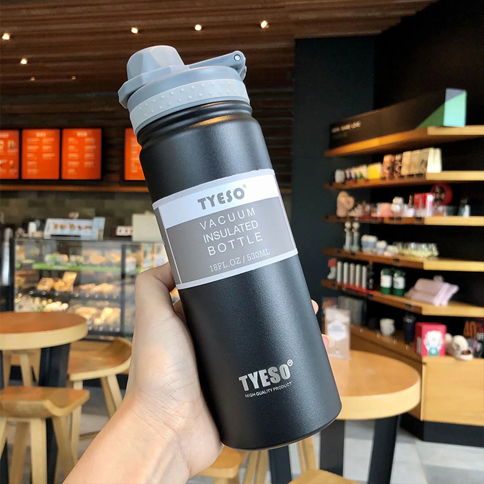 Tyeso 530/750ML Thermos Bottle Stainless Steel Vacuum Flask Travel Cup Insulated Water Bottle Sport Thermal Cup Mug Hot Cold Mug