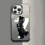 1PC L-Lewis H-Hamilton 44 F1 Phone Case Phone Case IMD color silver shell For iPhone 16 15 14 13 12 11 Pro Max Plus