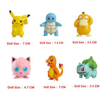 Pokemon Cartoons Anime Figures Toys Snorlax Pikachu Eevee Pocket Monster Figure Doll Model Kids Birthday Gift Bulk Buy Lot