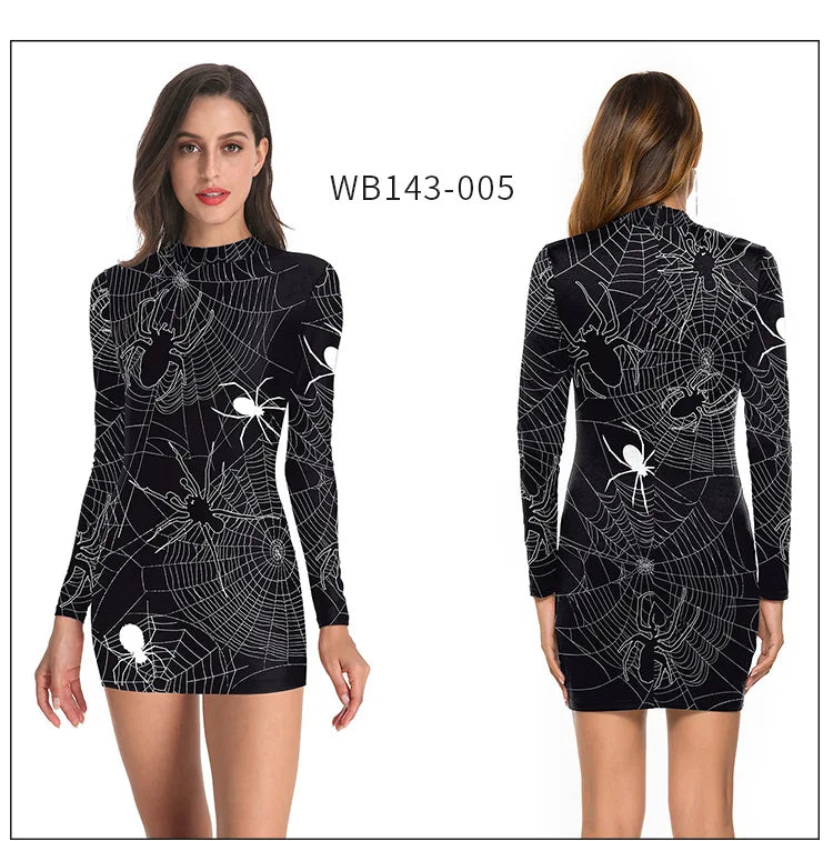 Women's Halloween Costume Dress Cosplay Nurse Costume Uniform Party Sexy Tight Skirt Dress For Female Skeleton Party Carnival