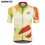 DAREVIE Man Cycling Maillot 4-Way Strech Moisture-Wicking Training Level Cycling Jersey Anti-Slip Light Soft Men's Cycling Shirt