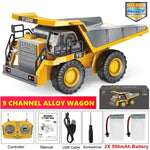 4WD Remote Control Excavator 4x4 Alloy Dump Truck Bulldozer Radio Model RC Car Construction Vehicle Toy Children Kids Gifts
