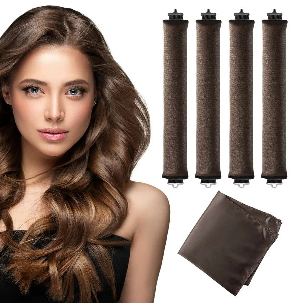 Heatless Hair Curler 27cm Sleep-friendly Heatless Curling Wand 3.5 Diameter Large Wave Curling Wand