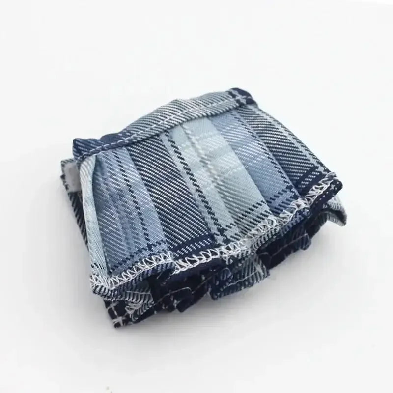 Mini Doll Clothes Outfit Accessories For Ropa 15-17cm Labubu Knitting T-shirt Hat pleated skirt Uniform Set Clothing