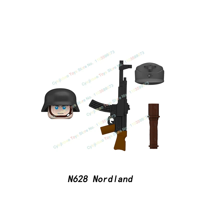 N601-650 MOC Military War Infantry Soldiers Action Figures Creative Bricks Accessories Building Blocks Children's Toys Gifts