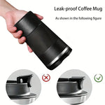 Stainless Steel Insulated Cup 12.85/17.25oz Double-layer Leak-Proof Travel Mug For Outdoor Sports Car Use Portable Vacuum Bottle